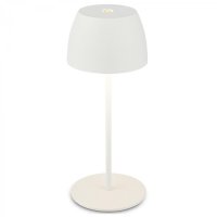 BRILONER LED nab�jec� stoln� lampi�ka Serina Mini, bezdr�tov�, 20cm, IP44, 2,5W, stm�vateln�, dotykov� vyp�na�, b�l� 7503016