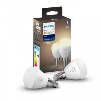Hue LED White Bluetooth ��rovka E14 kapka set 2ks 8719514356771 2x5,7W 2x470lm 2700K P45 IP20