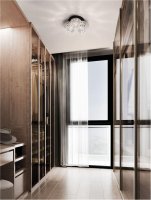 NOVA LUCE stropn� sv�tidlo LAWAN chrom a matn� �ern� kov strukturovan� sklo E14 3x5W 230V IP20 bez ��rovky 9009292