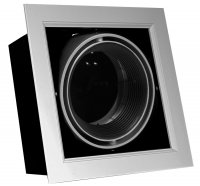 CENTURY SV�TIDLO zapu�t�n� pro AR111 LED CITY v�klopn� 30d oto�n� 350d st��brno �ed� 1pozice IP20 CEN CF1P-AR111