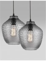 NOVA LUCE závěsné svítidlo CLARO kouřové sklo černý kov E27 1x12W 230V IP20 bez žárovky 9103531 NOVA LUCE závěsné svítidlo CLARO kouřové sklo černý kov E27 1x12W 230V IP20 bez žárovky 9103531