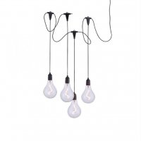 LEUCHTEN DIREKT is JUST LIGHT LED z�v�sn� sv�tidlo, �ern�, ochrana proti st��kaj�c� vod�, modern�, �asova� 3000K