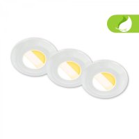 BRILONER Klira 3ks sada LED vestavných bodových svítidel do koupelny 230V, stmívatelné, Ra90, IP44, bílé 7589036 BRILONER Klira 3ks sada LED vestavných bodových svítidel do koupelny 230V, stmívatelné, Ra90, IP44, bílé 7589036