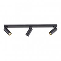 JUST LIGHT Kolekce Sch�ner Wohnen LED stropn� sv�tidlo RIK, �ern�, 3-ramenn�, oto�n� 3000K