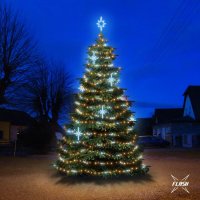 LED sv�teln� sada na stromy vysok� 6-8m, tepl� b�l� s Flash, ledov� dekory EFD15S2