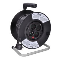 Solight prodlužovací přívod na bubnu, 4 zásuvky, 25m, černý kabel, 3x 1,5mm2 PB01 Solight prodlužovací přívod na bubnu, 4 zásuvky, 25m, černý kabel, 3x 1,5mm2 PB01