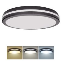 Solight LED osv�tlen� Gari, 44W, 3960lm, 3CCT, IP65, 40cm, �ern� WO821-B