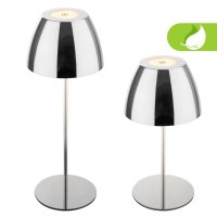 BRILONER Serina LED bezdr�tov� stoln� lampi�ka IP44, stm�vateln�, dotykov� vyp�na�, chrom 7522118