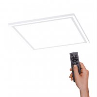 LEUCHTEN DIREKT is JUST LIGHT LED stropn� sv�tidlo hranat� v b�l� s nastavitelnou teplotou barvy a funkc� stm�v�n� 2700-5000K