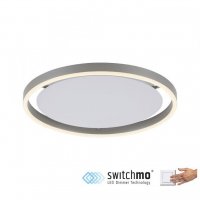 LEUCHTEN DIREKT is JUST LIGHT LED stropn� sv�tidlo, hlin�k, kruhov�, pr.40cm, stm�vateln�, Switchmo, tepl� b�l� krokov� stm�vateln� 3000K