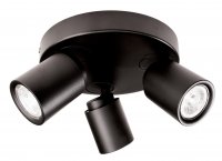 Deko-Light stropn� p�isazen� sv�tidlo Librae Roa III 220-240V AC/50-60Hz GU10 3x max. 50,00 W tmav� �ern� RAL 9005 348174