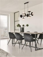 NOVA LUCE z�v�sn� sv�tidlo PIELO �ern� kov op�lov� sklo G9 8x5W 230V IP20 bez ��rovky 9043307