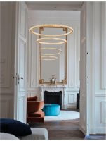 NOVA LUCE z�v�sn� sv�tidlo CILION zlat� mosazn� hlin�k a akryl LED 56W 230V 2926K IP20 stm�vateln� 9011139