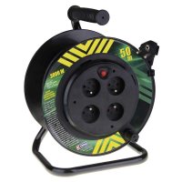 EMOS PVC prodlu�ovac� kabel na bubnu - 4 z�suvky 50m pevn� st�ed 1908045010