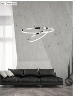 NOVA LUCE z�v�sn� sv�tidlo ARIA chromovan� hlin�k a akryl nastaviteln� LED 85W 3000K IP20 17222003