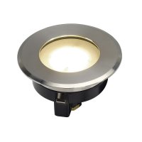 BIG WHITE DASAR FLAT 80, venkovn� zapu�t�n� podlahov� sv�tidlo, LED, 3000K, IP67, kulat�, kart��ovan� nerezov� ocel, 4,3�W 22841