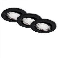 BRILONER 3ks LED vestavn� sv�tidlo, pr. 8,6 cm, 5 W, �ern� BRI 7147-035