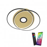 PAUL NEUHAUS Q-AMIRA LED stropní svítidlo v černé mosazi s nastavitelnou barvou světla a dálkovým ovládáním Smart Home ZigBee 2700-5000K PAUL NEUHAUS Q-AMIRA LED stropní svítidlo v černé mosazi s nastavitelnou barvou světla a dálkovým ovládáním Smart Home ZigBee 2700-5000K