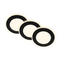 BRILONER Gima 3ks sada LED vestavn� bodov� sv�tidlo, 3 krokov� ovl�d�n�, �ern� 7988035