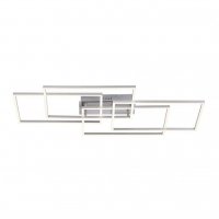 LEUCHTEN DIREKT is JUST LIGHT LED stropn� sv�tidlo v barv� oceli v modern�m, ploch�m designu s nastavitelou barvou sv�tla a funkc� stm�v�n� 2700-5000K