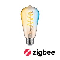 PAULMANN Filament 230V Smart Home Zigbee 3.0 LED ��rovka ST64 E27 7,5W m�niteln� b�l� stm�vateln� zlat�