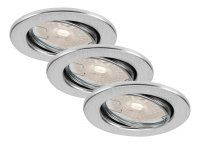 BRILONER 3ks sada vestavn� sv�tidlo, pr. 8,6 cm, 5,5 W, hlin�k BRILO 7256-039