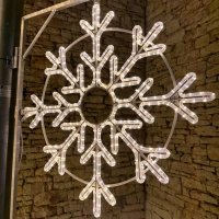 LED světelný motiv vločka, teple bílá, pr. 85 cm LED světelný motiv vločka, teple bílá, pr. 85 cm