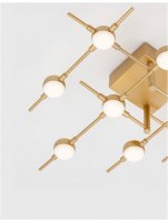 NOVA LUCE stropn� sv�tidlo ATOMO zlat� kov a akryl LED 10 x 2.4W 230V 3000K IP20 stm�vateln� 9180610