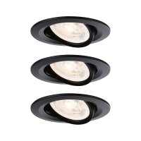 PAULMANN LED vestavn� sv�tidlo Nova GU10 Flat v�klopn� 3x4,9W 230V 2700K �ern� mat