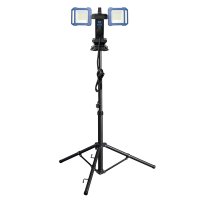 Solight du�ln� teleskopick� p�enosn� LED reflektor se z�suvkou, 2x30W, 5400lm, 4000K, 62-152cm, IP54 WM-60W-FVP