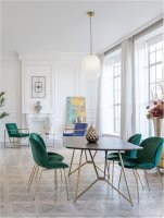 NOVA LUCE závěsné svítidlo CHRYSI mosazný zlatý kov a bílé sklo s přechody G9 1x5W 230V IP20 bez žárovky 9092823 NOVA LUCE závěsné svítidlo CHRYSI mosazný zlatý kov a bílé sklo s přechody G9 1x5W 230V IP20 bez žárovky 9092823