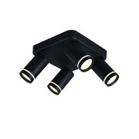 ACA Lighting stropn� sv�tidlo 4XGU10 DIVINO �ern� hlin�k IP20 21X21X13,5CM RA3634CBK