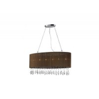 Závěsné svítidlo AZzardo Sidney oval brown AZ1839 E14 6x40W IP20 82cm hnědé Závěsné svítidlo AZzardo Sidney oval brown AZ1839 E14 6x40W IP20 82cm hnědé