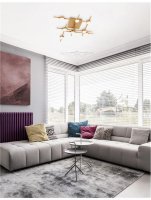 NOVA LUCE stropn� sv�tidlo ATOMO zlat� kov a akryl LED 8x2.4W 230V 3000K IP20 9180678