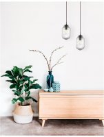 NOVA LUCE z�v�sn� sv�tidlo NORD �ir� sklo hn�d� kovov� z�kladna hn�d� kabel E14 1x5W IP20 bez ��rovky 838184