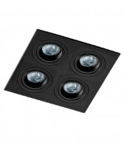 Stropn� bodov� z�pustn� sv�tidlo AZzardo Caro 4 Square black AZ2443 GU10 4x40W IP20 18cm �ern�