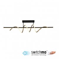 JUST LIGHT LED stropn� sv�tidlo �ern� mosaz zak�iven� krokov� stm�vateln� 3000K LD 19112-68