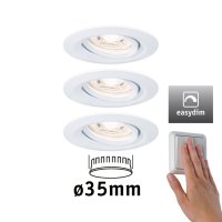 PAULMANN LED vestavn� sv�tidlo Nova mini Plus EasyDim v�klopn� 3x4,2W 2700K b�l� mat 230V 929.71