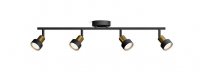 Philips Conduit bodov� sv�tidlo 4x GU10 5W bez zdroje 69,5cm IP20, �ern�/zlat�