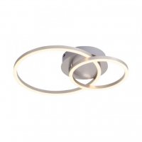 LEUCHTEN DIREKT is JUST LIGHT LED stropn� sv�tidlo, barva ocel, tepl� b�l�, oto�n�, kruhov� 3000K