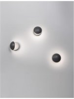 NOVA LUCE venkovn� n�st�nn� sv�tidlo AGILE tmav� �ed� hlin�k LED 13W 3000K 220-240V nastaviteln� �hel max 120st. IP54 833426