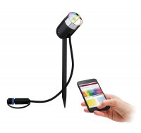 PAULMANN Plug & Shine ZigBee RGBW spot Pike 4W 24V 40� IP65 antracit 942.83