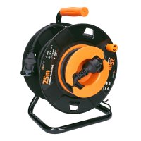 Solight prodlu�ovac� p��vod na bubnu, 1 z�suvka, venkovn�, 25m gumov� kabel, 3x 1,5mm2, IP44 PB30