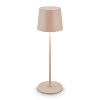 BRILONER Bota stoln� lampa - 1,8W, 120lm, nab�jec�, LED, stm�vateln�, dotykov� vyp�na�, tepl� b�l�, b�ov� 7708011