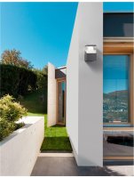 NOVA LUCE venkovn� n�st�nn� sv�tidlo LOCK hlin�k tmav� �ed� b�l� a �ir� akrylov� difuzor LED 12W 220-240V 45st. IP54 3000K nebo 4000K 813101