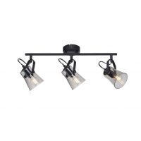 LEUCHTEN DIREKT is JUST LIGHT 3 ramenn� stropn� sv�tidlo �ern� barva oto�n� v jednoduch�m designu LD 15283-18