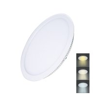 Solight LED mini panel CCT, podhledov�, 18W, 1530lm, 3000K, 4000K, 6000K, kulat� WD142