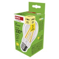 EMOS LED ��rovka Filament A60 / E27 / 10,5 W (100 W) / 1521 lm / tepl� b�l� ZF5D62