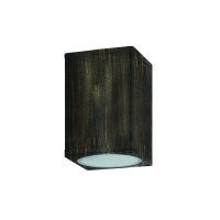 ACA Lighting E27 PAR30 venkovn� hranat� stropn� sv�tidlo 230V zlat� �ern� IP65 MAX.35W LG2402E27GB