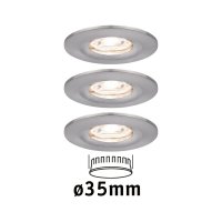 PAULMANN LED vestavn� sv�tidlo Nova mini nev�klopn� IP44 3x4W 2700K kov kart��ovan� 230V 943.01
